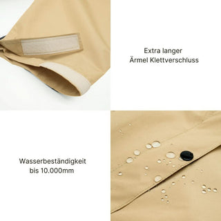 Even more water-resistant thanks to flap for zipper and pockets