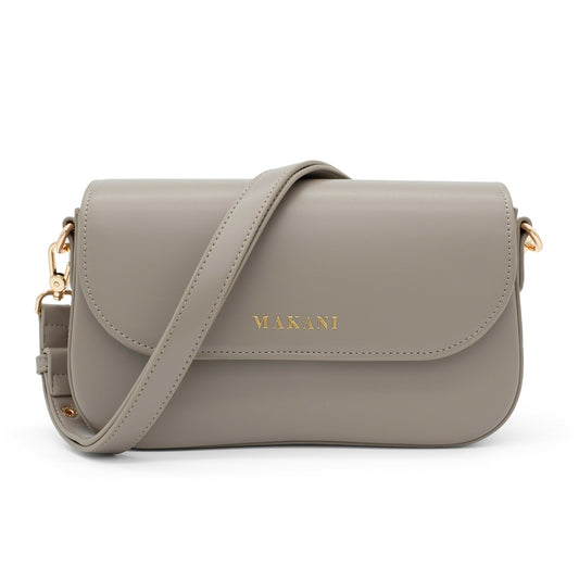 CHLOIE Vegan Handbag in Taupe, made of vegan smooth leather