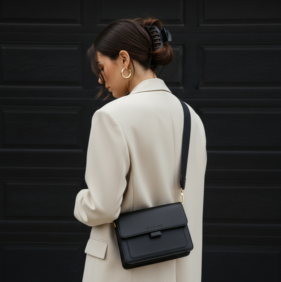 VALDA ALL BLACK x DARK BROWN